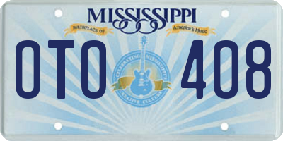 MS license plate OTO408