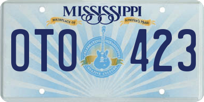 MS license plate OTO423