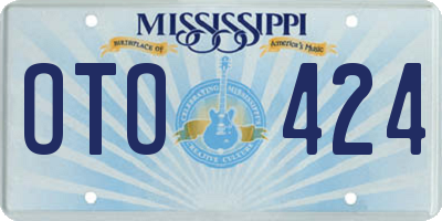 MS license plate OTO424