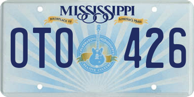 MS license plate OTO426