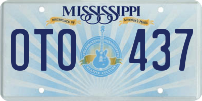 MS license plate OTO437