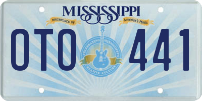 MS license plate OTO441