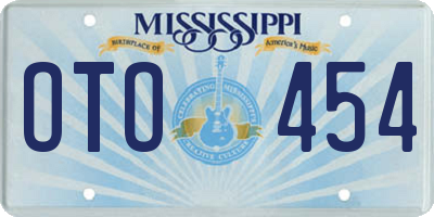 MS license plate OTO454