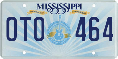 MS license plate OTO464