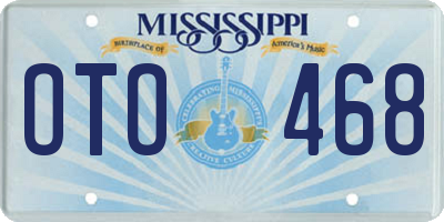 MS license plate OTO468