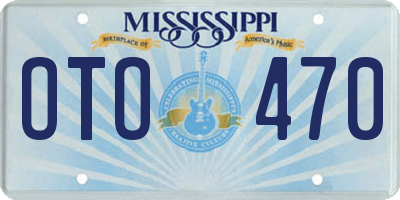 MS license plate OTO470
