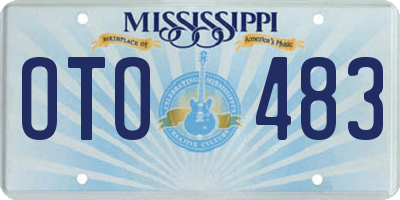 MS license plate OTO483