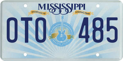 MS license plate OTO485