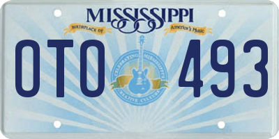 MS license plate OTO493