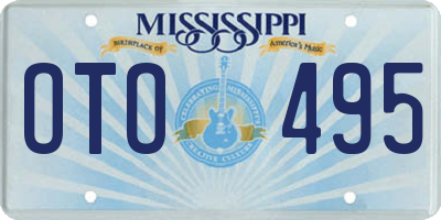 MS license plate OTO495