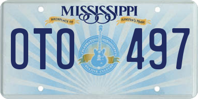 MS license plate OTO497