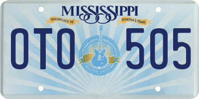 MS license plate OTO505