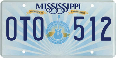 MS license plate OTO512