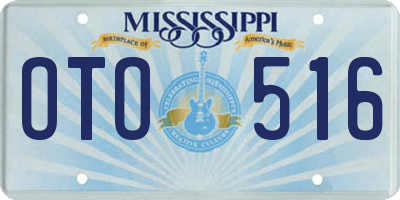 MS license plate OTO516