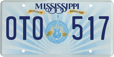 MS license plate OTO517
