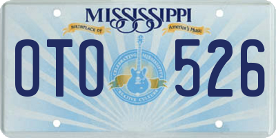 MS license plate OTO526