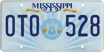 MS license plate OTO528