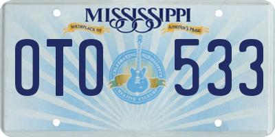 MS license plate OTO533