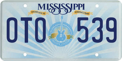 MS license plate OTO539