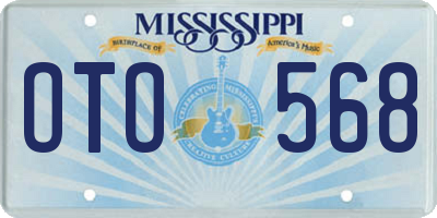 MS license plate OTO568