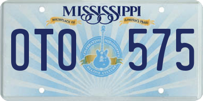 MS license plate OTO575