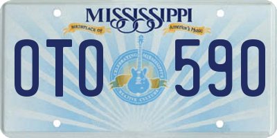 MS license plate OTO590