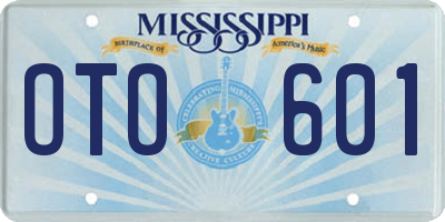 MS license plate OTO601