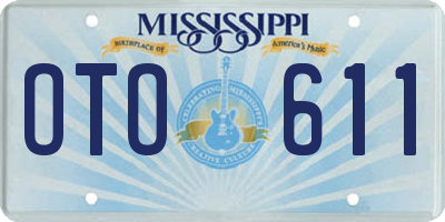 MS license plate OTO611