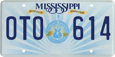 MS license plate OTO614