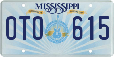 MS license plate OTO615