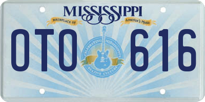 MS license plate OTO616