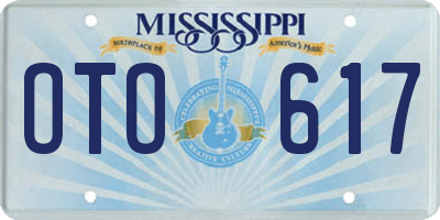 MS license plate OTO617