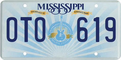 MS license plate OTO619