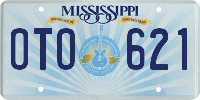 MS license plate OTO621