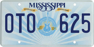 MS license plate OTO625
