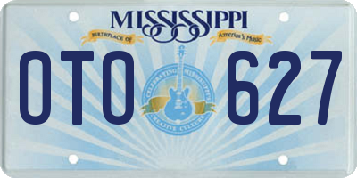 MS license plate OTO627