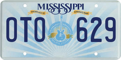 MS license plate OTO629