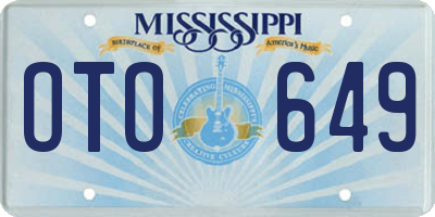 MS license plate OTO649