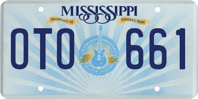 MS license plate OTO661