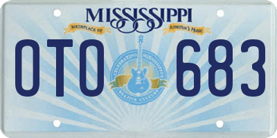 MS license plate OTO683
