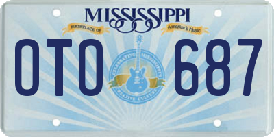 MS license plate OTO687