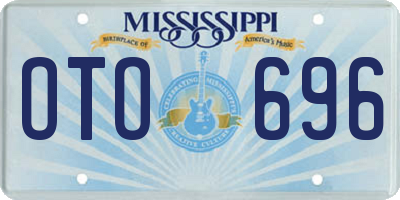 MS license plate OTO696