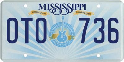 MS license plate OTO736