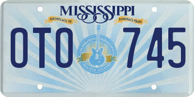 MS license plate OTO745