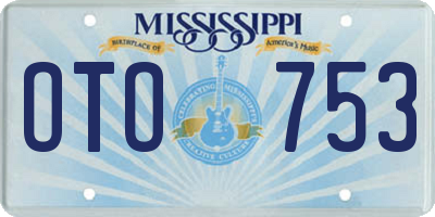 MS license plate OTO753