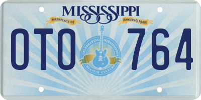 MS license plate OTO764