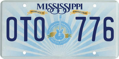 MS license plate OTO776