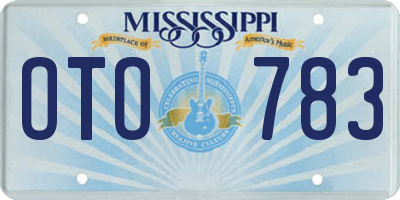 MS license plate OTO783