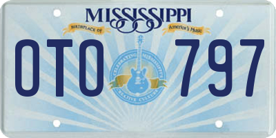 MS license plate OTO797