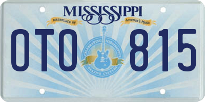 MS license plate OTO815